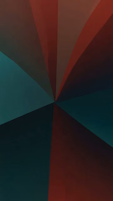 Geometric Abstract with Teal and Dark Red Tones - Free 4K & 8K Mobile Wallpaper