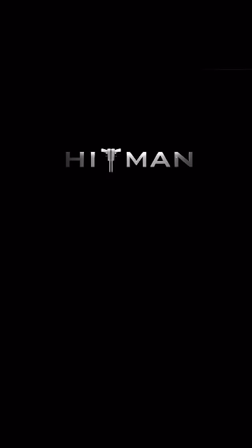 Hitman Logo in Metallic Silver on Black Background - Free 4K & 8K Mobile Wallpaper