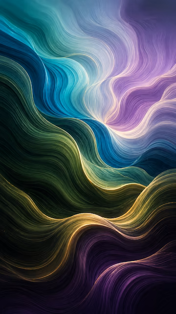 Kinetic Art Style Abstract Flowing Wave Lines - Free 4K & 8K Mobile Wallpaper