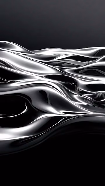 Liquid Metallic Chrome Fluid Abstract Wallpaper - Free 4K & 8K Mobile Wallpaper
