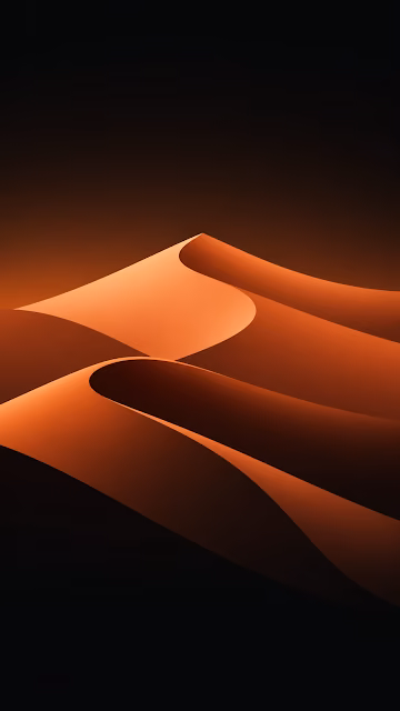 Minimalist Overlapping Warm Sand Dune Waves Wallpaper - Free 4K & 8K Mobile Wallpaper