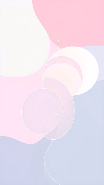 Minimalist Pastel Abstract Shapes and Continuous Line Art - Free 4K & 8K Mobile Wallpaper
