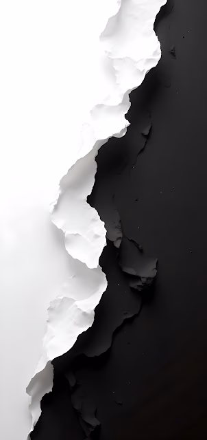 Monochrome Abstract Tear Texture Black White Contrast - Free 4K & 8K Mobile Wallpaper