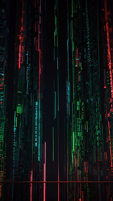 Neon Data Stream Abstract Cybernetic City Lines - Free 4K & 8K Mobile Wallpaper