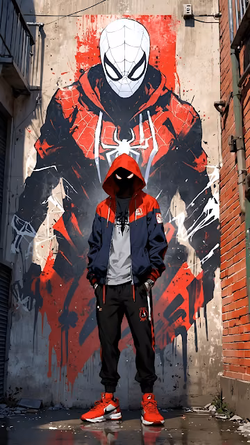 Streetwear Vigilante Graffiti Art Marvel Comic Style - Free 4K & 8K Mobile Wallpaper
